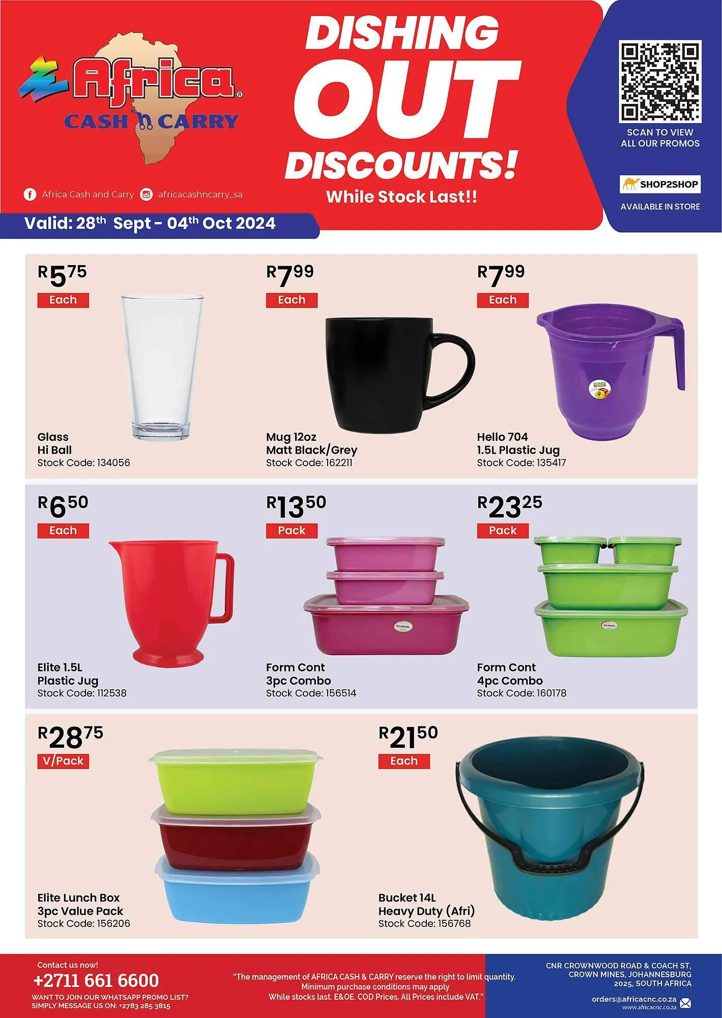 Africa Cash and Carry catalogue from 28 September to 4 October 2024 - Catalogue Page 1