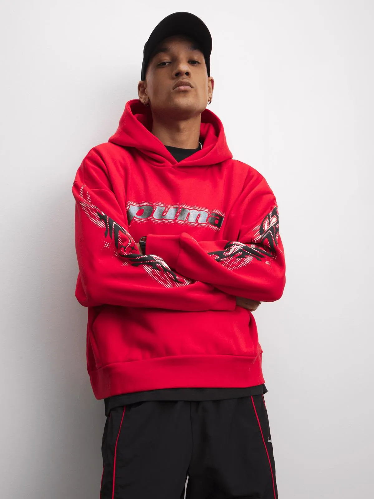 Puma Men's Tech-X Red Boxy Hoodie