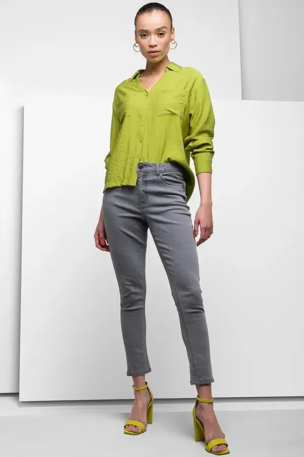 Lift, slim & shape skinny denim jeans grey