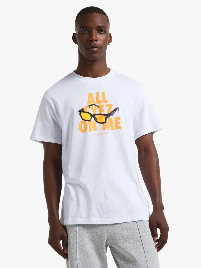 Redbat Men's White Graphic T-Shirt
