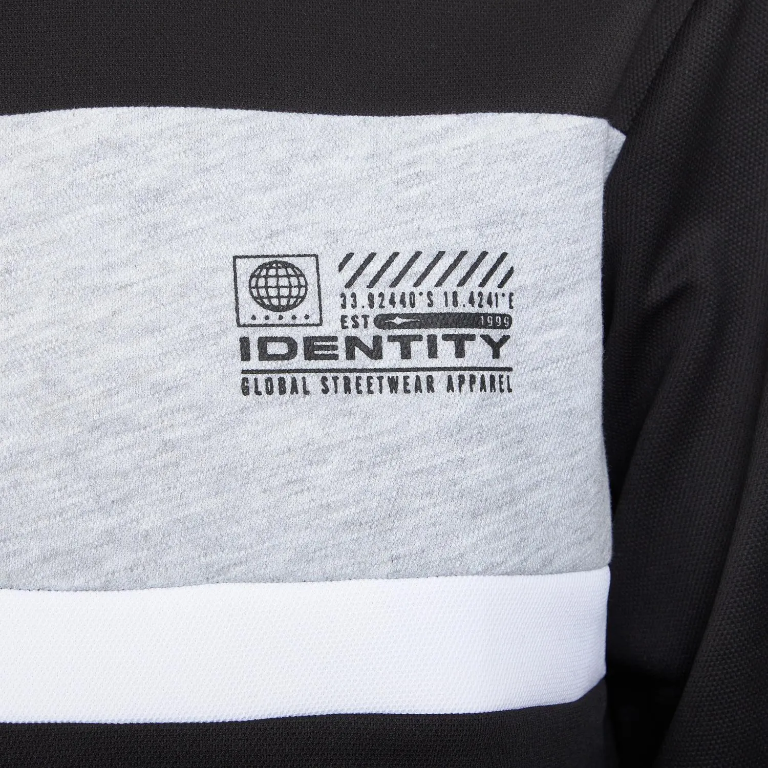 Black Quarter-zip Sweat Top