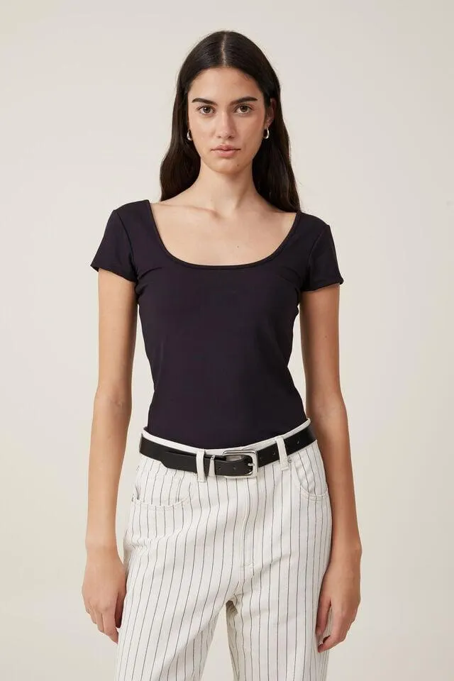 Emily Double Scoop Short Sleeve