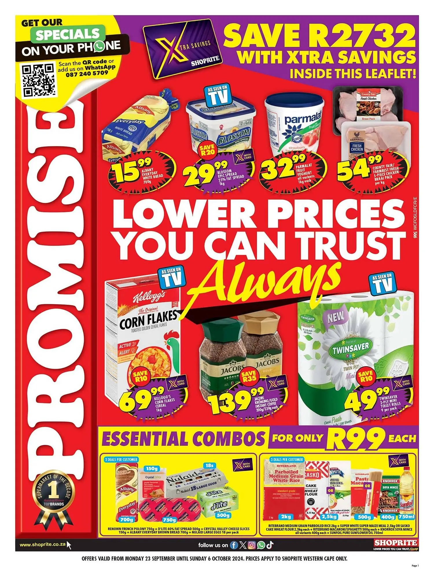 Shoprite catalogue from 23 September to 6 October 2024 - Catalogue Page 1