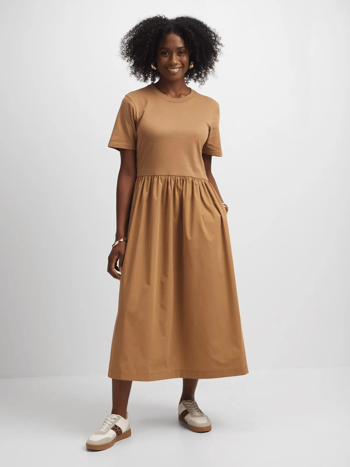 Exact Women's Brown Combo Dress