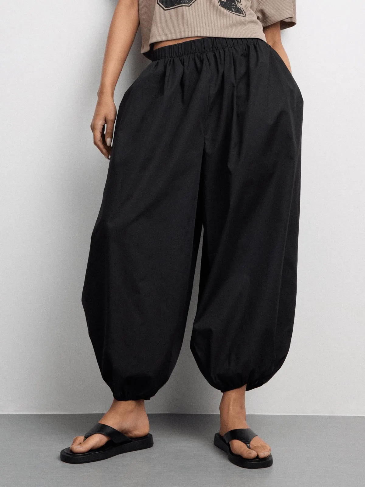 The FIX Women's Black Ballon Pull On Pants