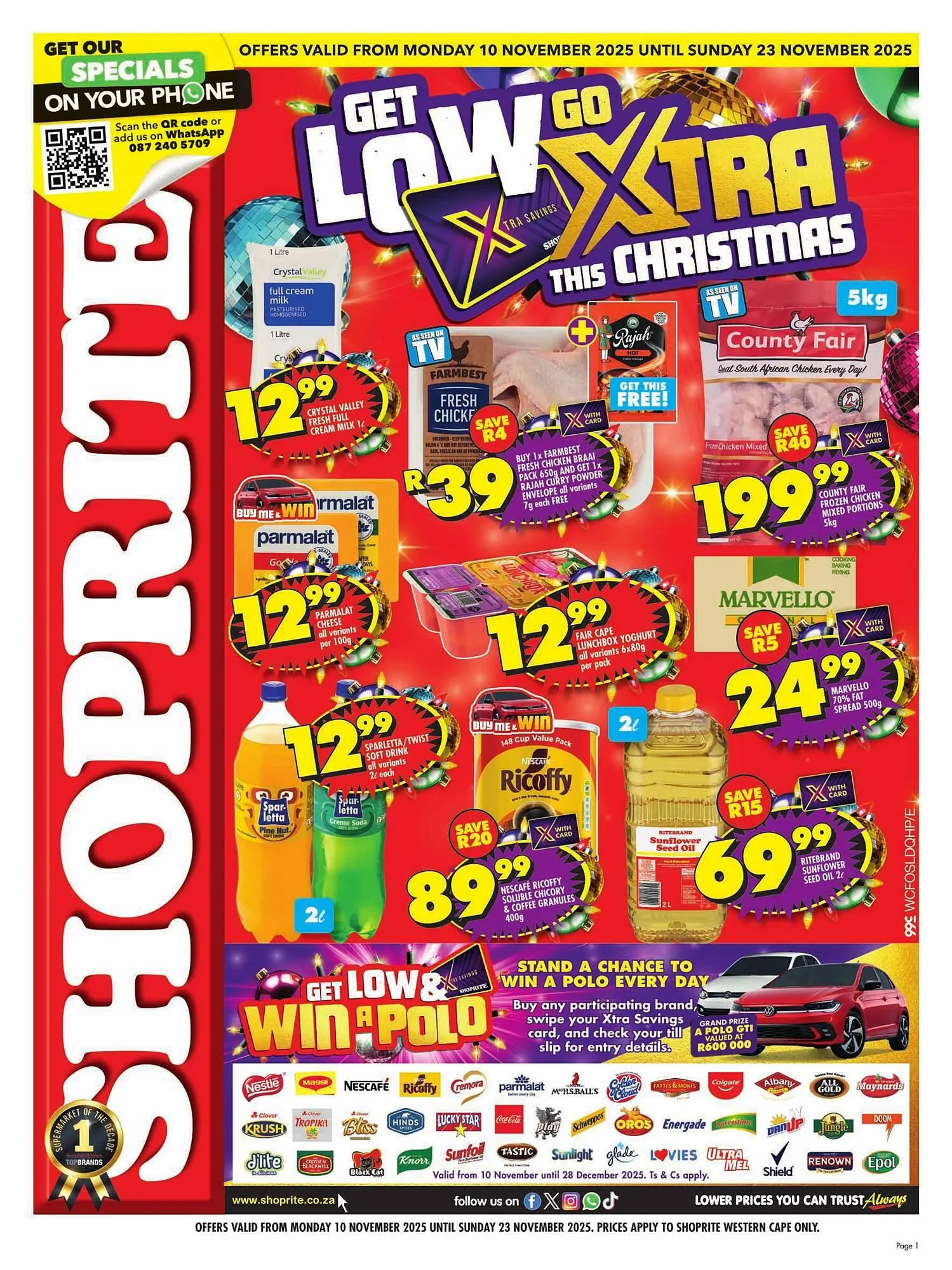 Shoprite catalogue from 10 November to 23 November 2025 - Catalogue Page 1