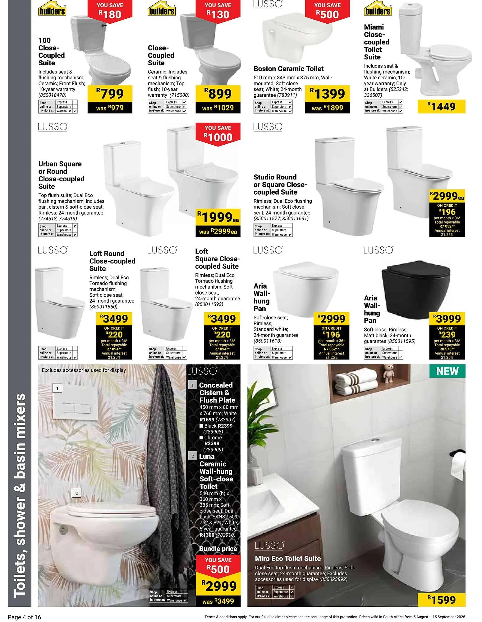 Builders Warehouse catalogue from 5 August to 15 September 2025 - Catalogue Page 4