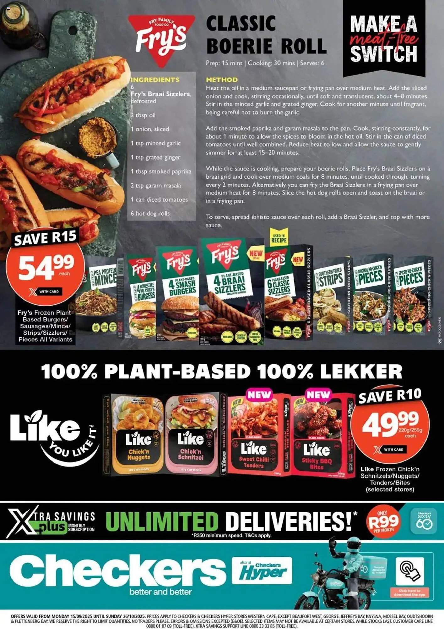 Checkers catalogue from 15 September to 26 October 2025 - Catalogue Page 1
