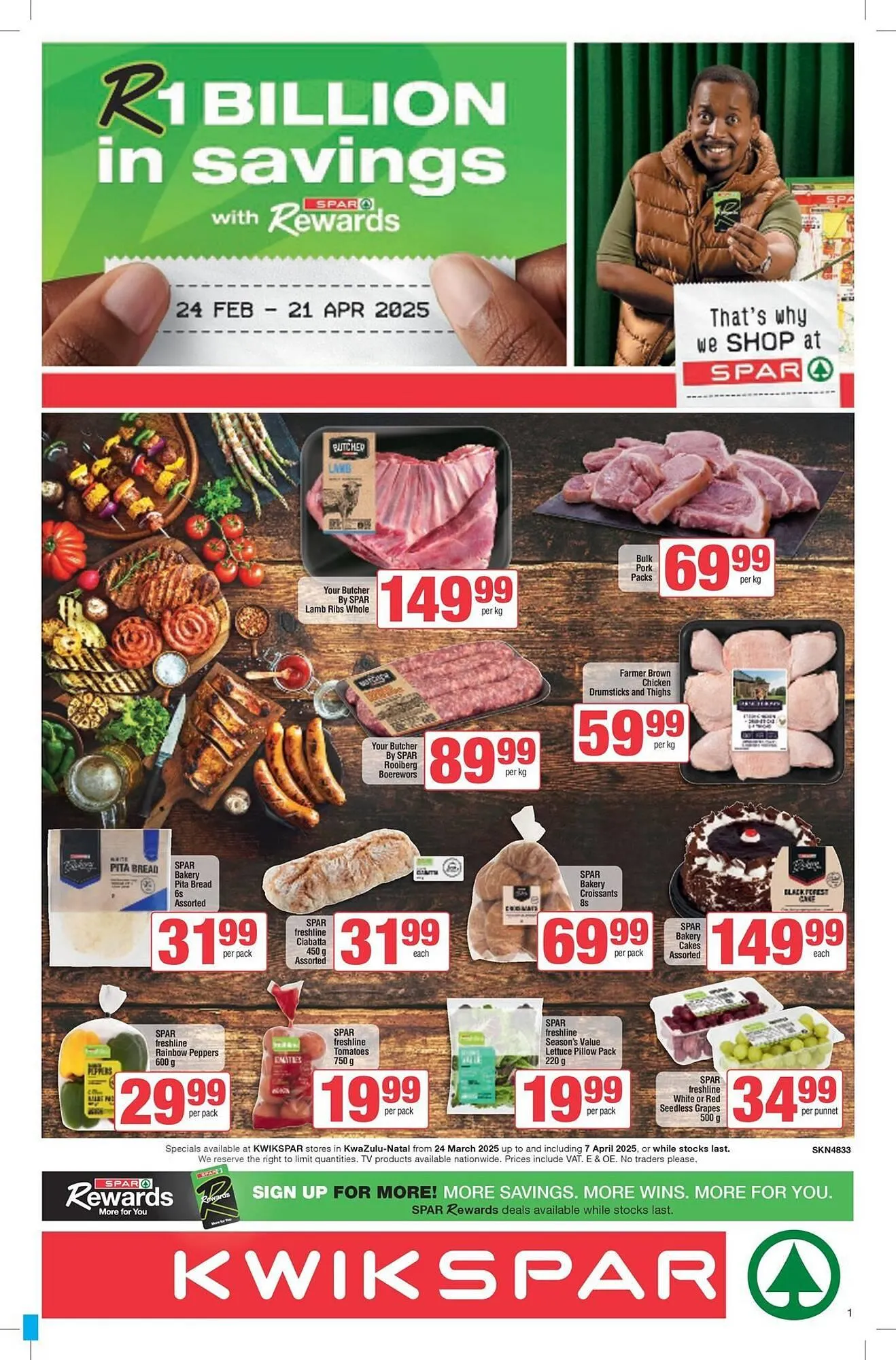 KwikSpar catalogue from 24 March to 21 April 2025 - Catalogue Page 1