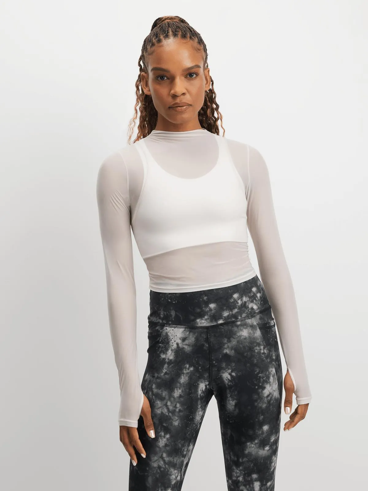 Nike Womens Zenvy Sheer Orewood Brown Top