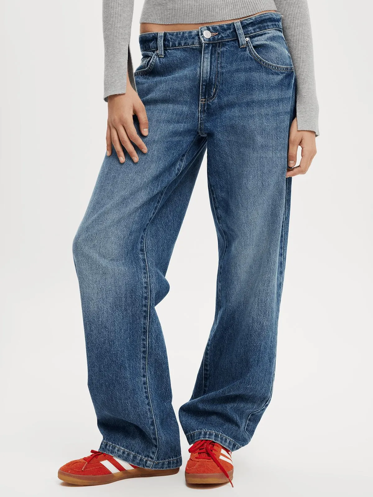 Women's Cotton On Blue Low Rise Straight Jeans