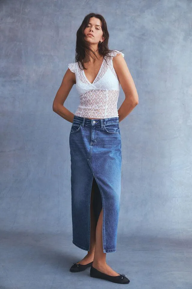 Bailey Denim Maxi Skirt