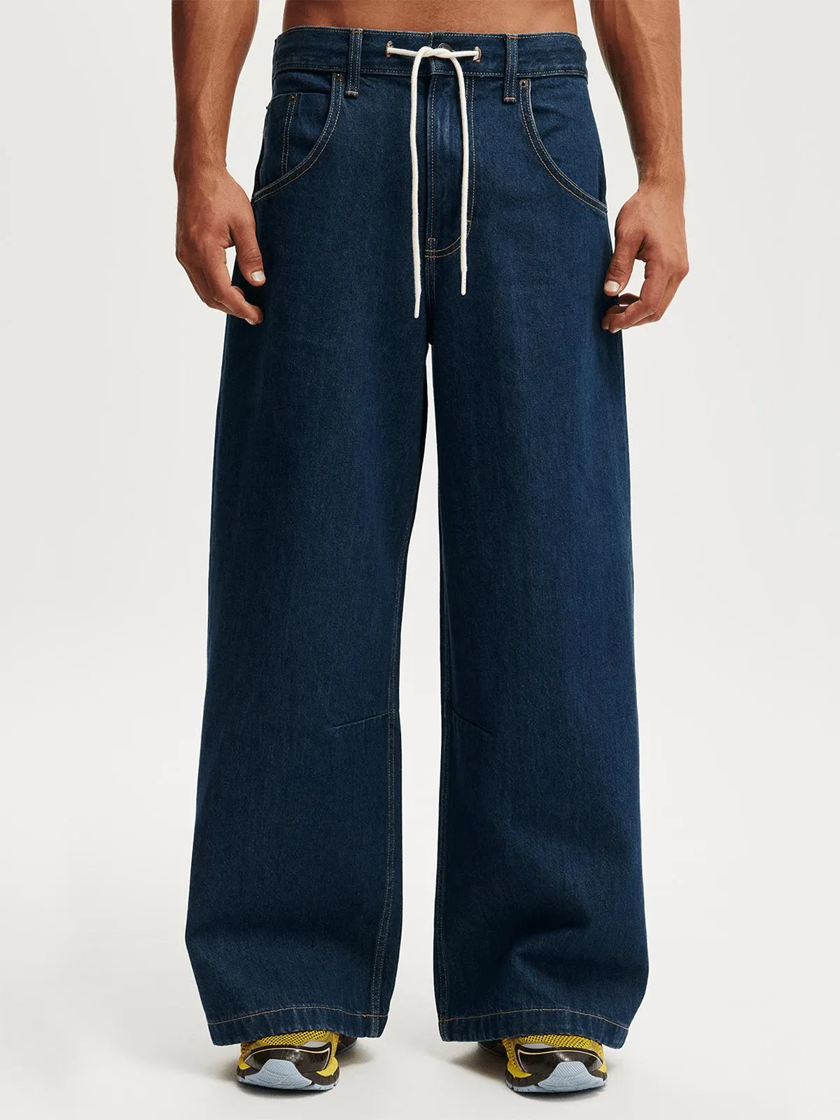 Men's Cotton On Blue Y2k Super Wide Jeans
