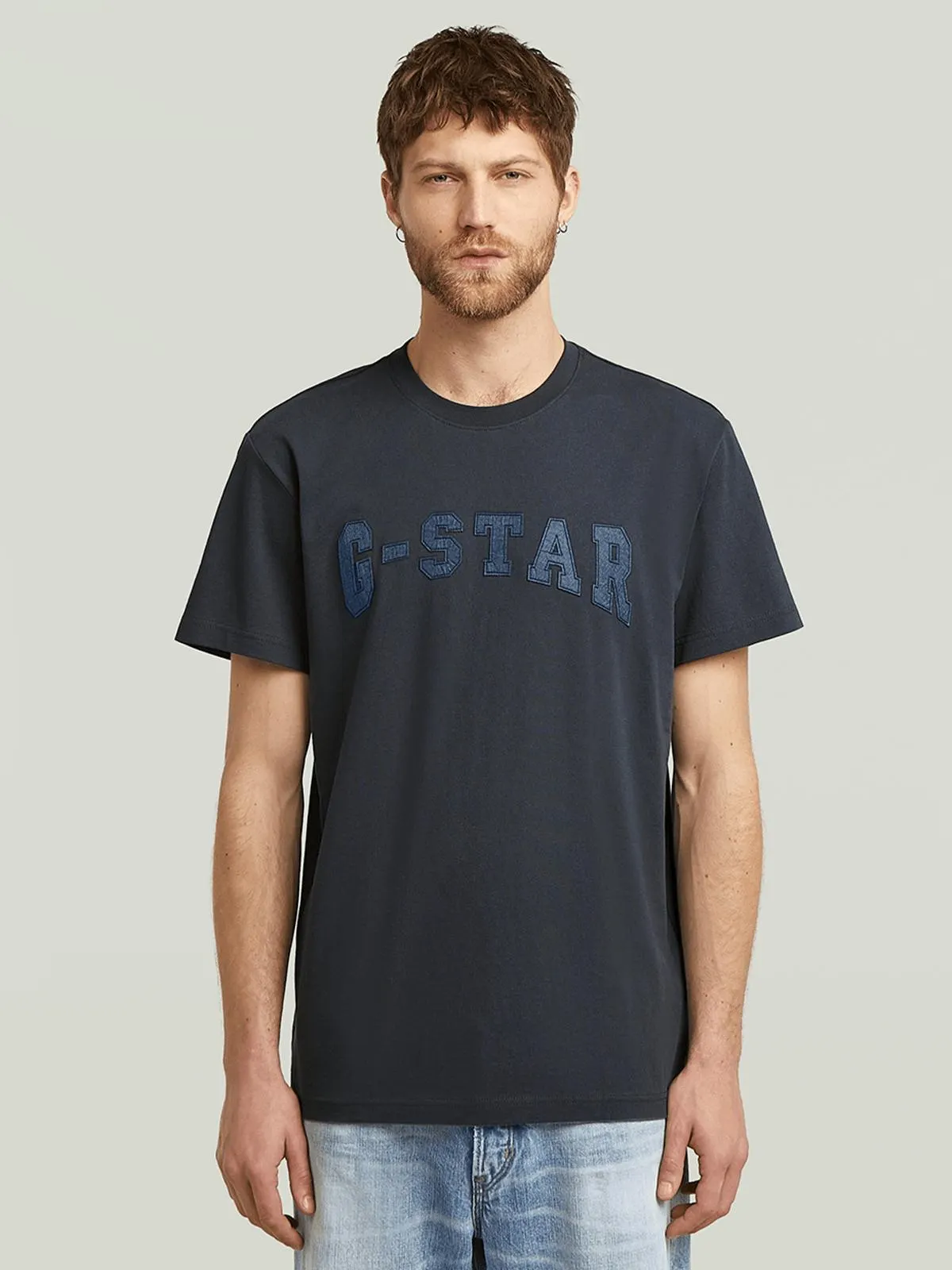 G-Star Men's Blue Logo Dry T-Shirt