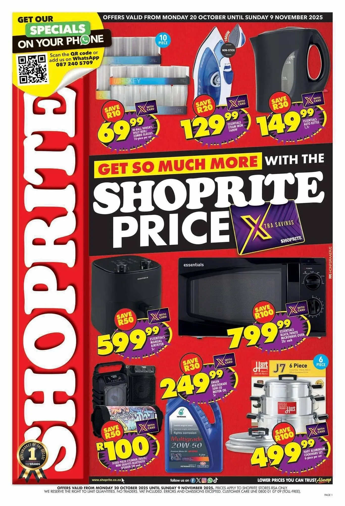 Shoprite catalogue from 20 November to 9 December 2025 - Catalogue Page 1