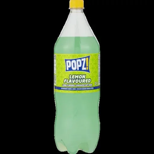 Popz! Lemon Flavoured Soft Drink Bottle 2L