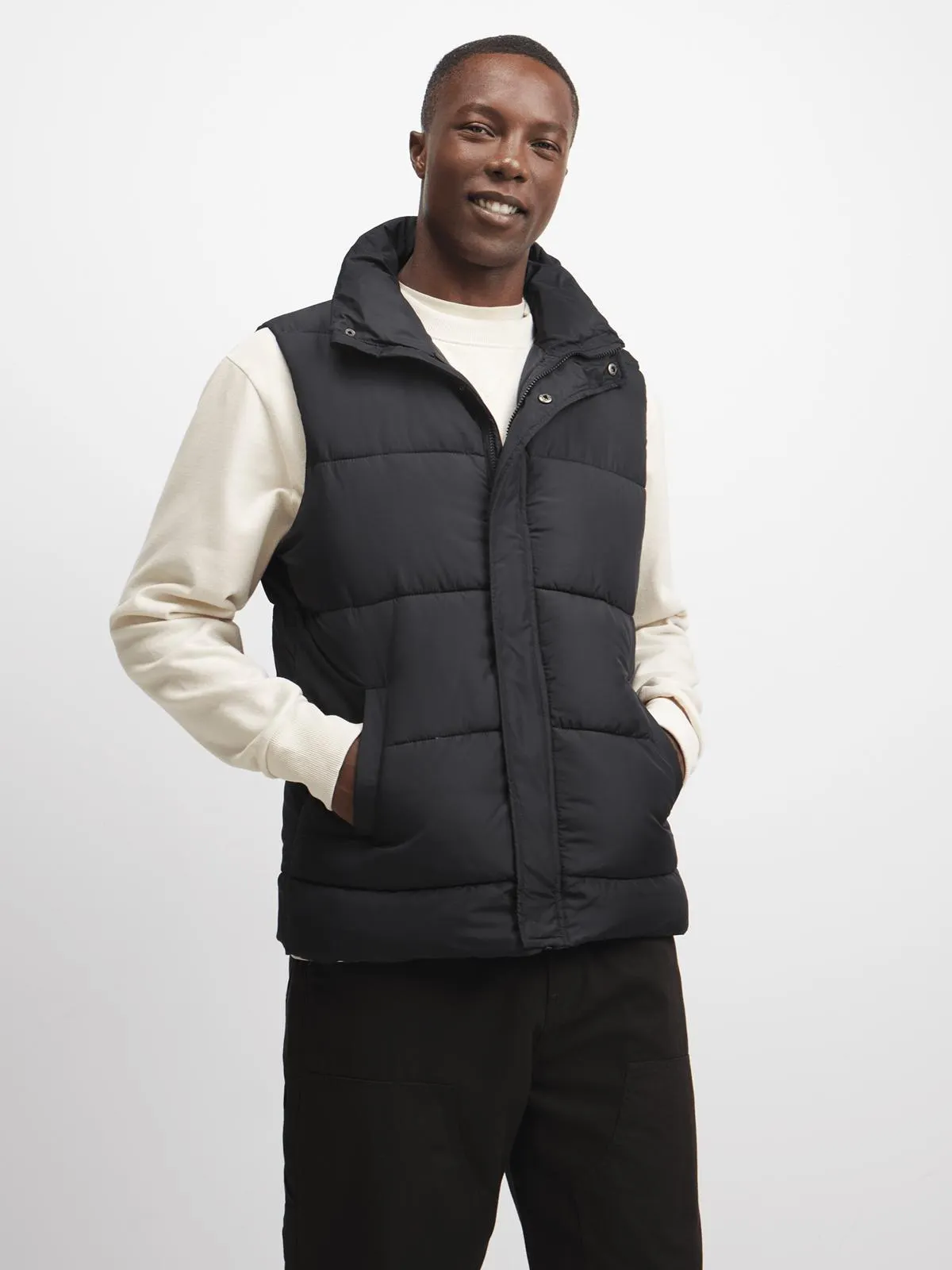 Jet Men's Black Gilet