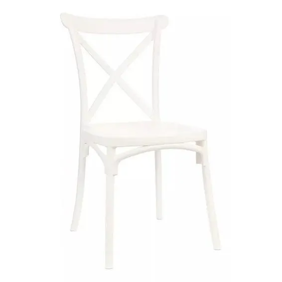 Cross Back Dining Chair - White - Fine Living