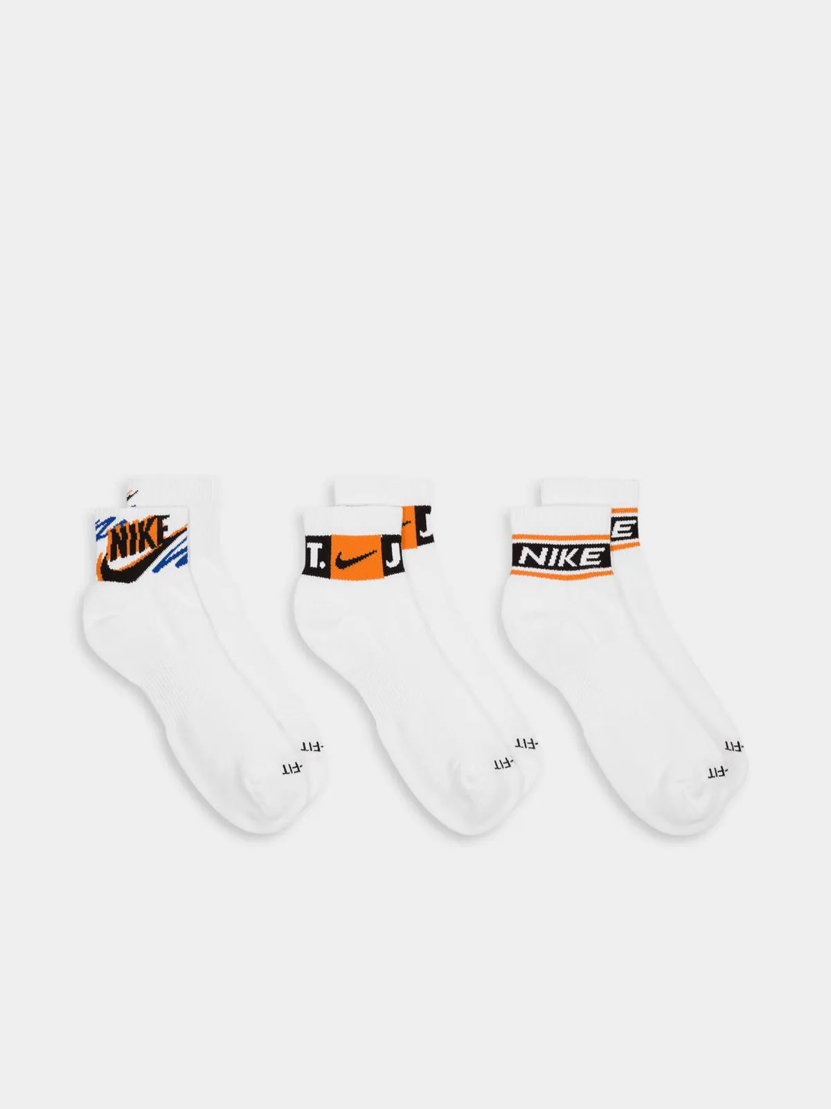 Nike Unisex 3-Pack Sport Elite Ankle White Socks