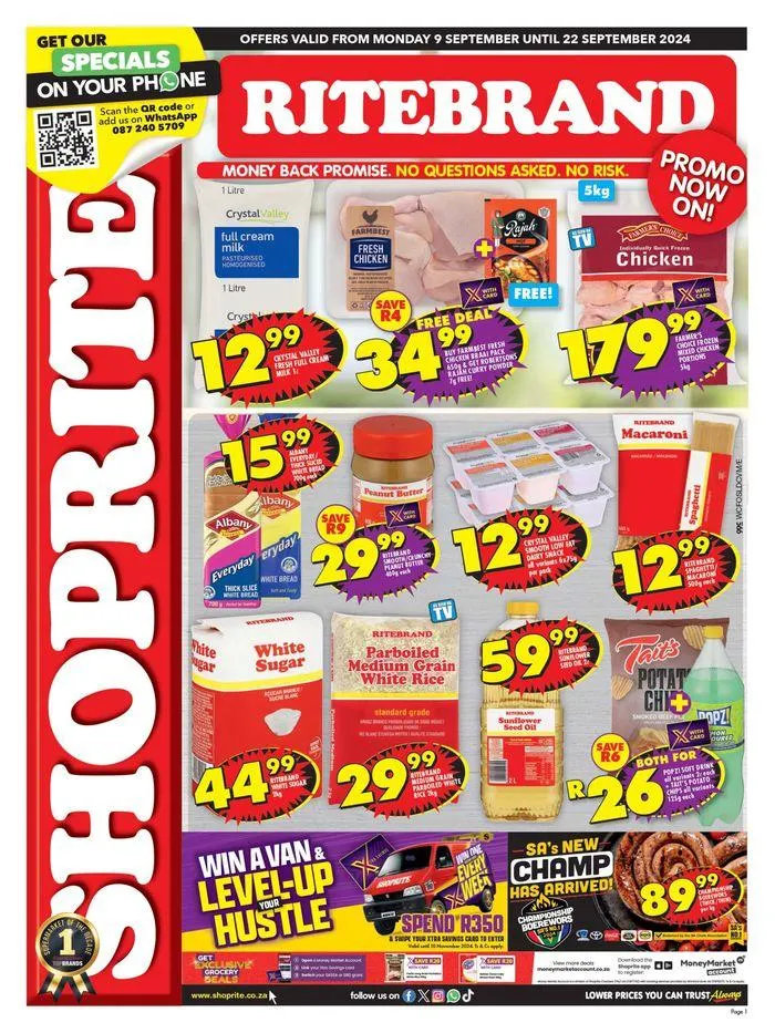Shoprite weekly specials from 10 September to 22 September 2024 - Catalogue Page 1