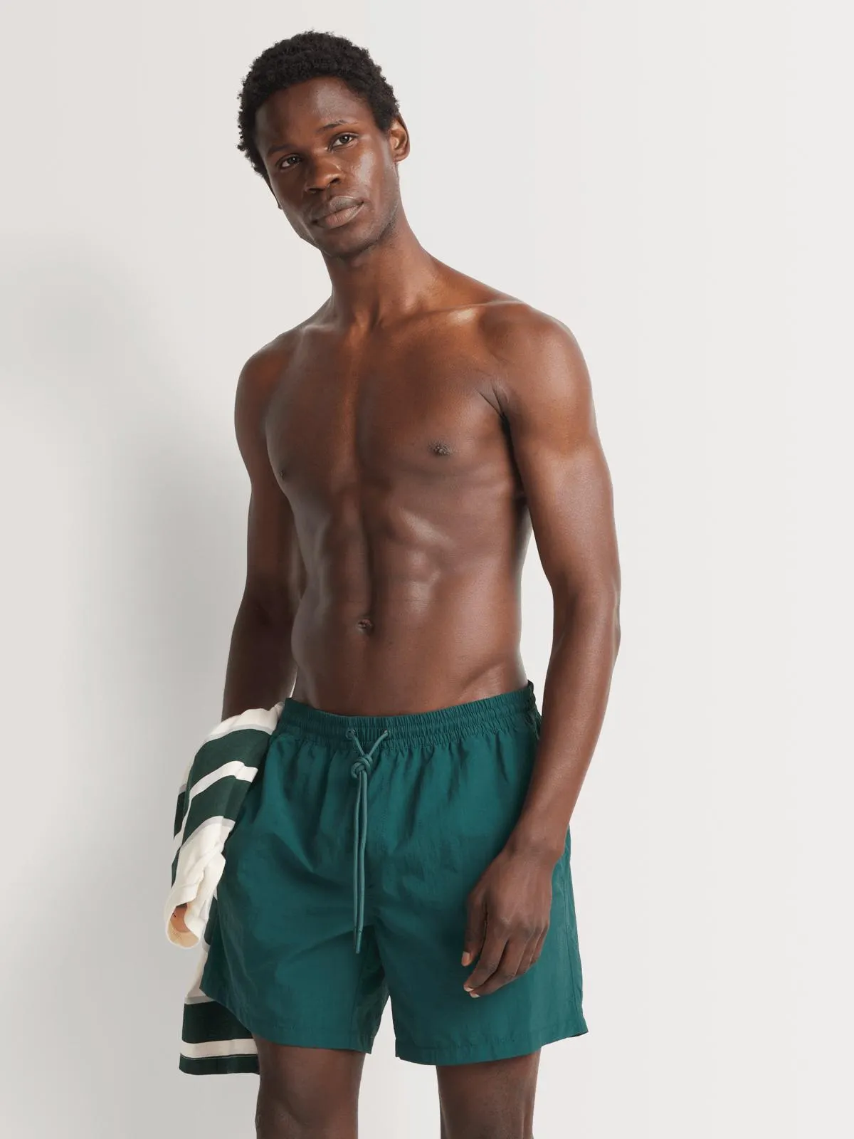 Markham Men's Plain Pine Green Swimshort