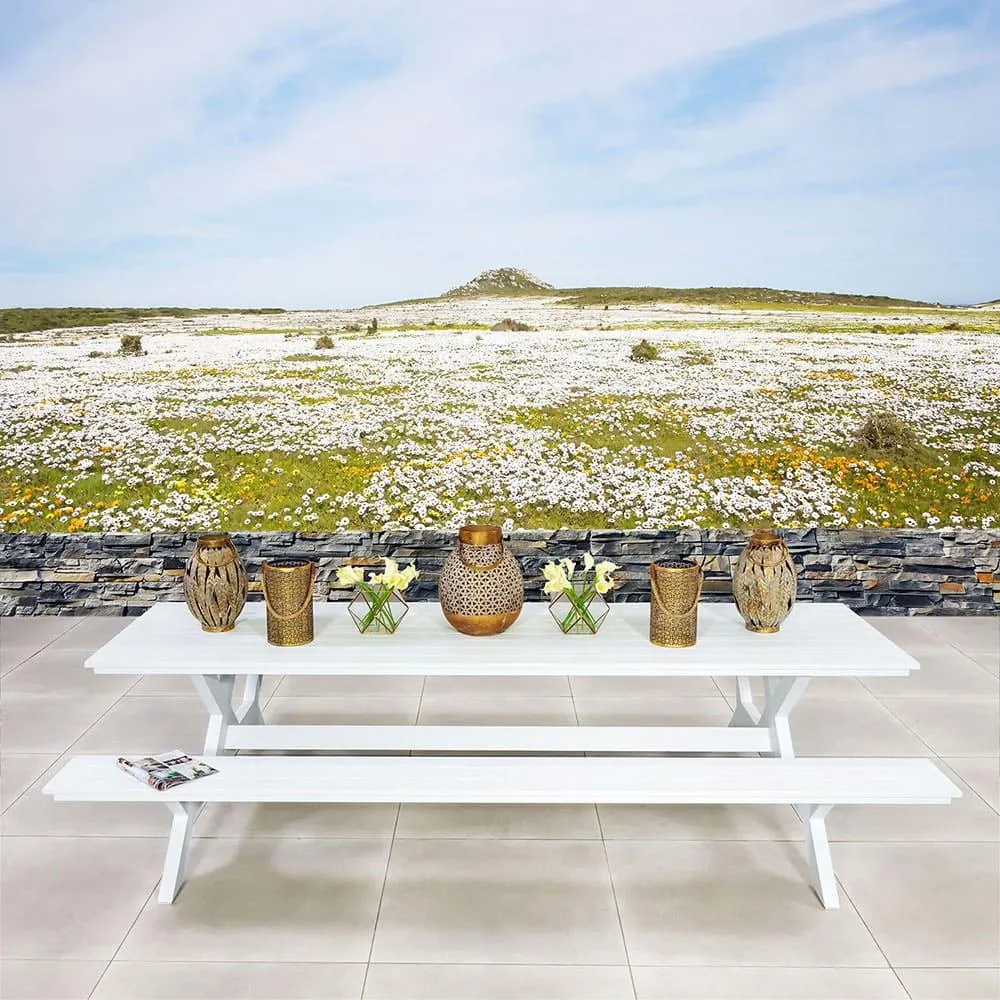 Everest 10-Seater Picnic Bench White