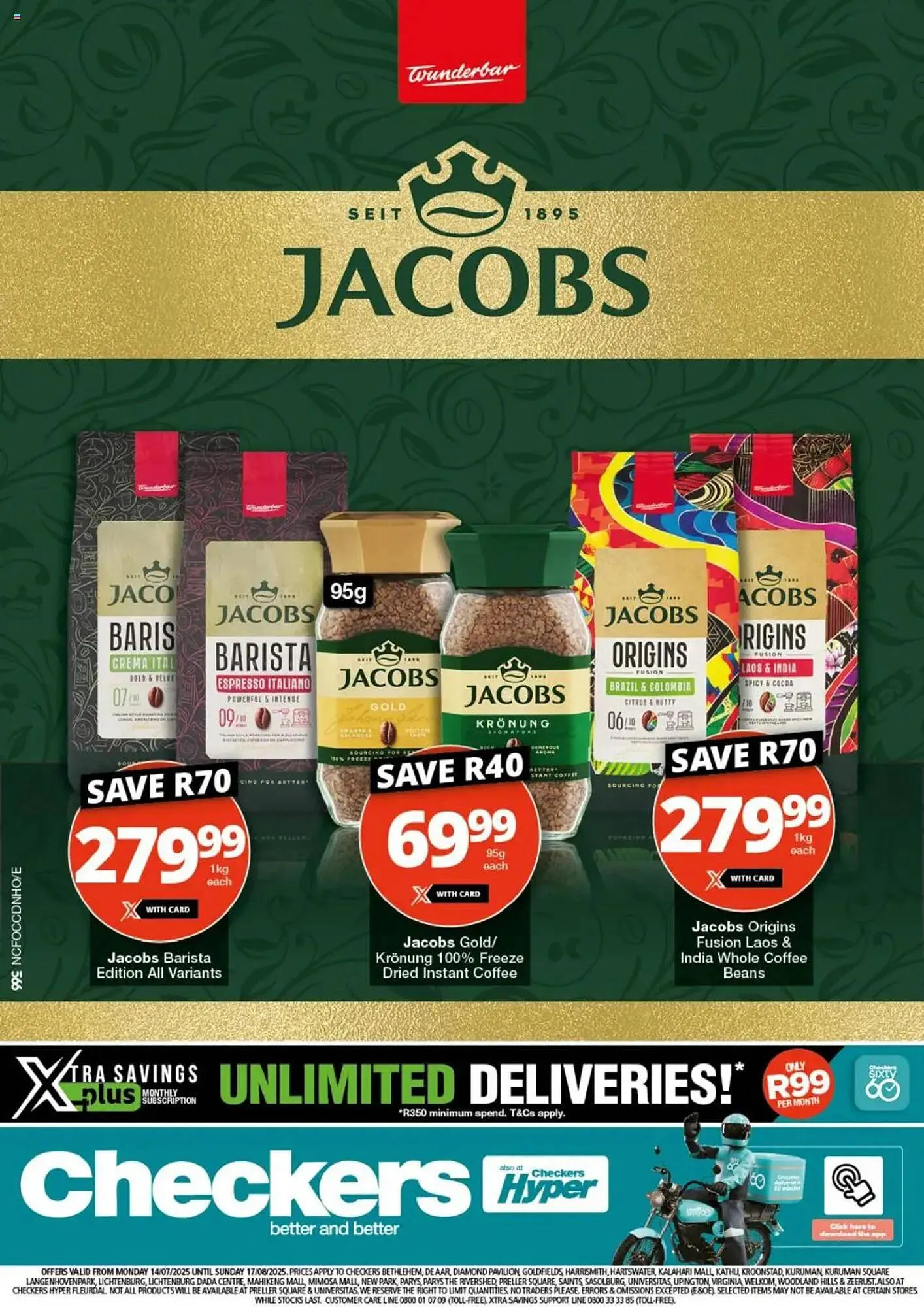 Checkers catalogue from 14 July to 17 August 2025 - Catalogue Page 1