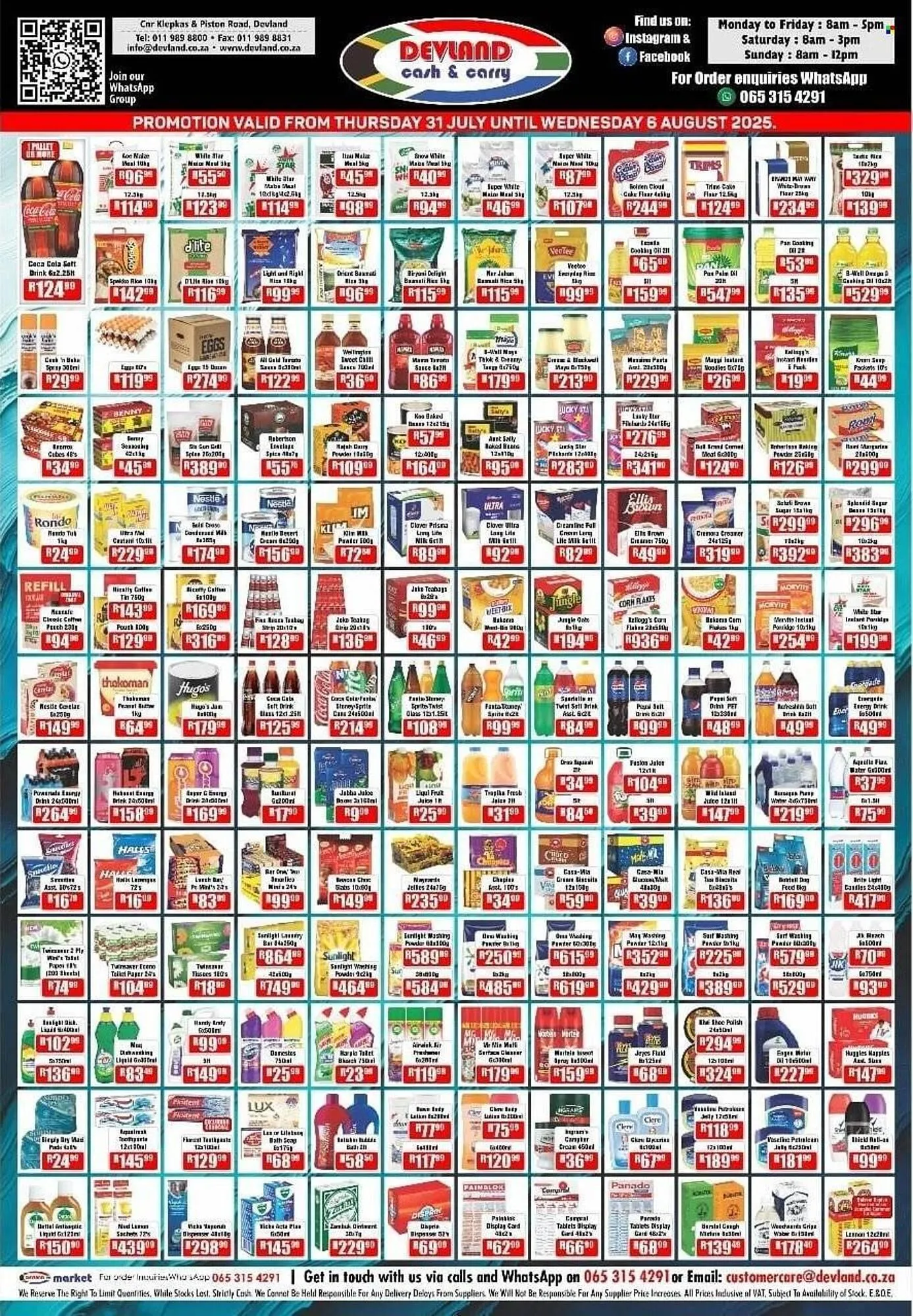 Devland Cash And Carry catalogue from 31 July to 6 August 2025 - Catalogue Page 1