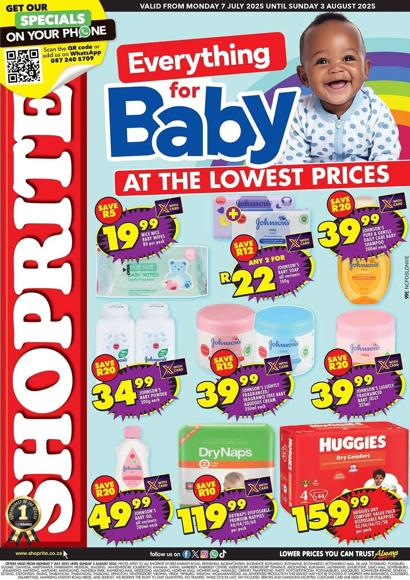 Shoprite catalogue from 7 July to 3 August 2025 - Catalogue Page 1