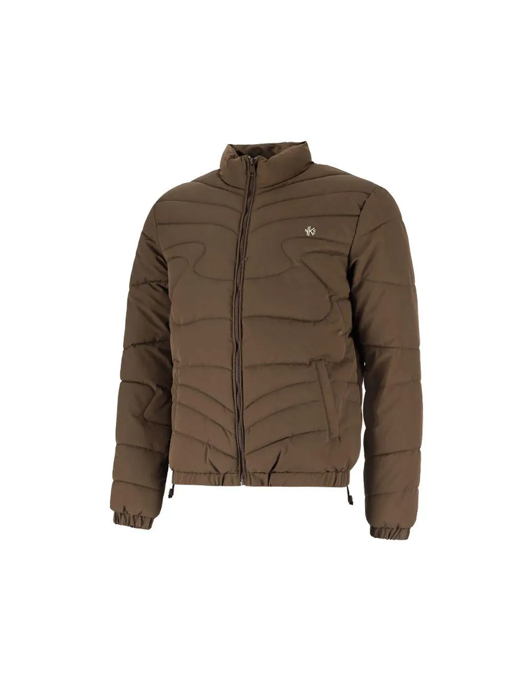 Nikos Stitch Detail Quilted Mens Puffer Jacket