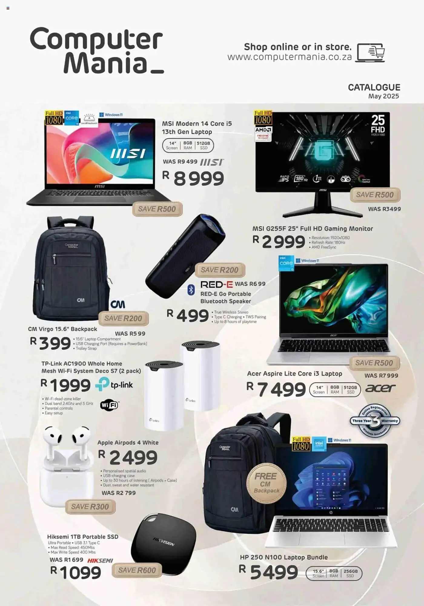 Computer Mania catalogue from 1 May to 31 May 2025 - Catalogue Page 1