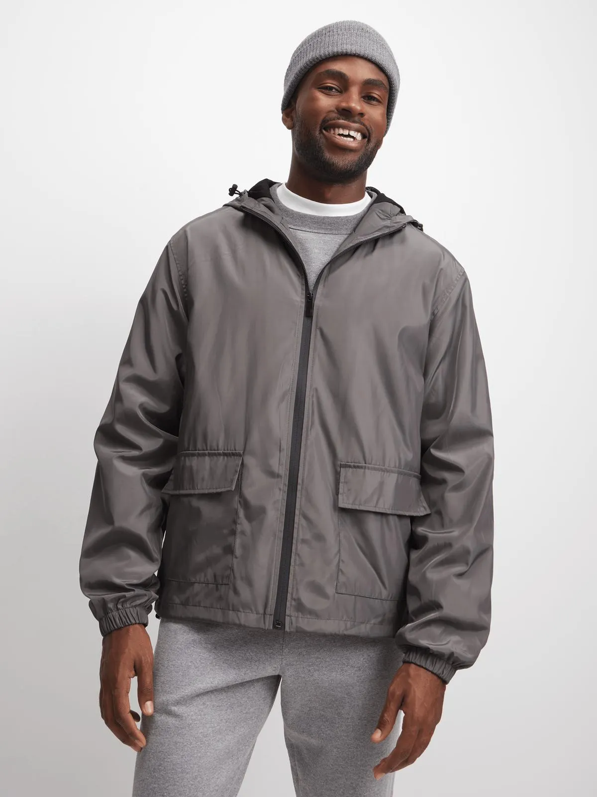 Jet Men's Charcoal Windbreaker Jacket