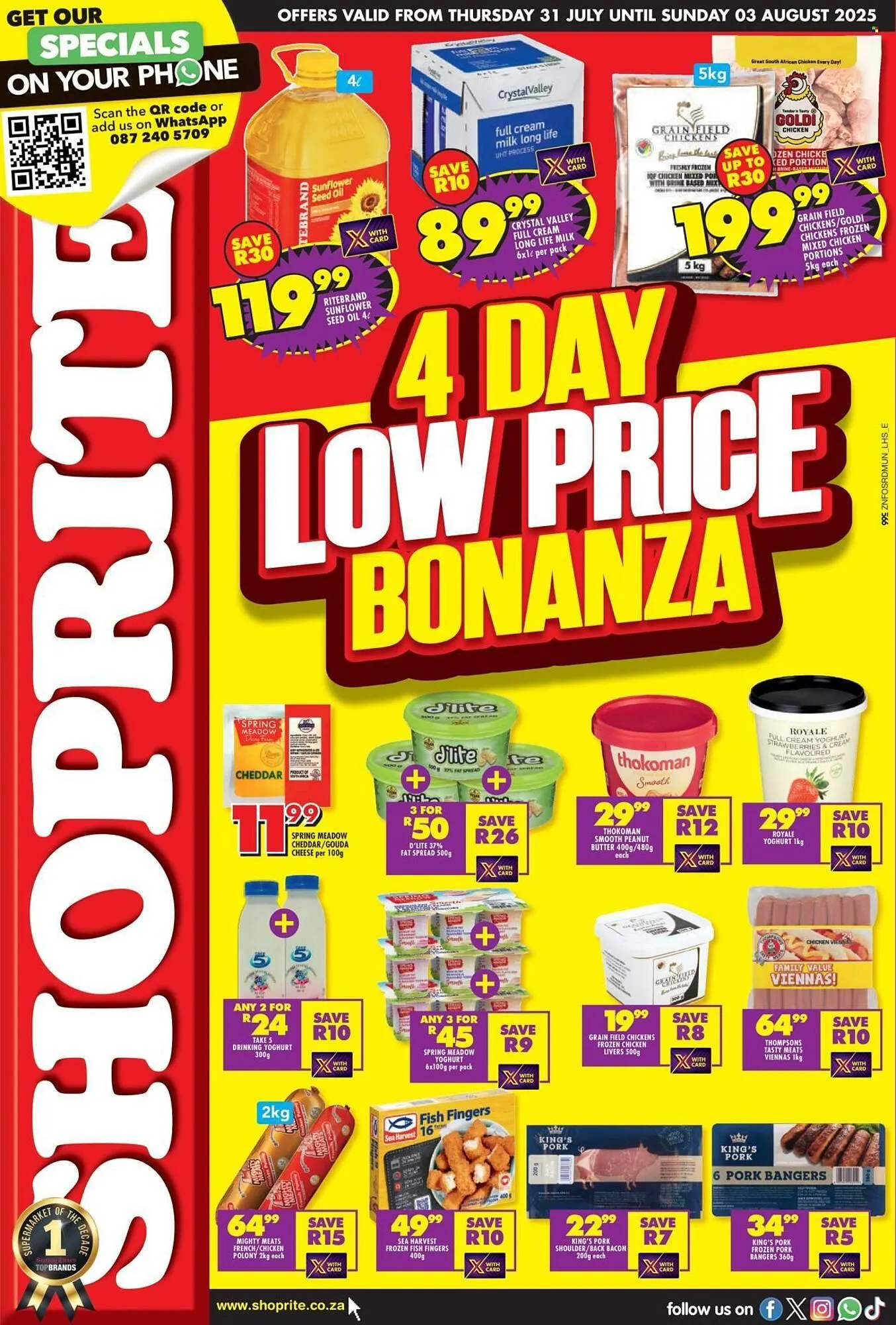 Shoprite catalogue from 31 July to 3 August 2025 - Catalogue Page 1