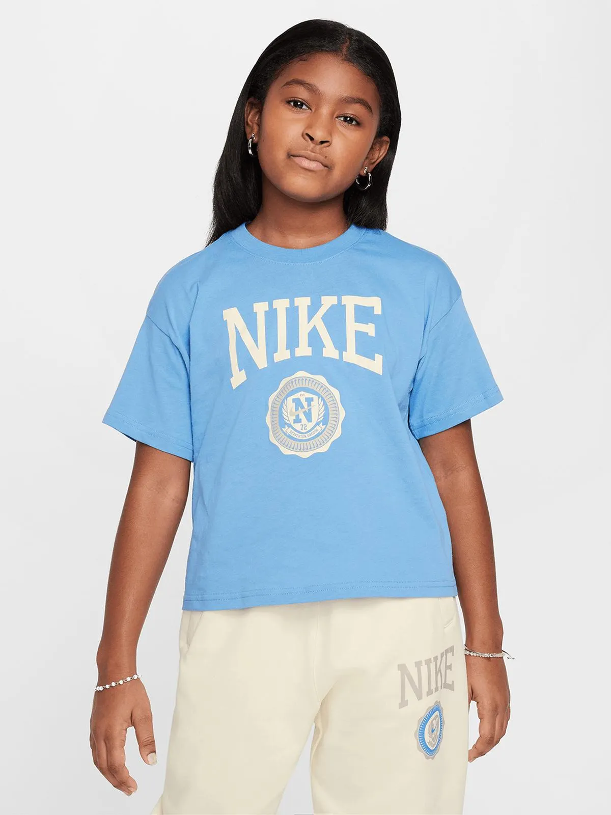 Nike Girls NSW Graphic Star Blue T-shirt