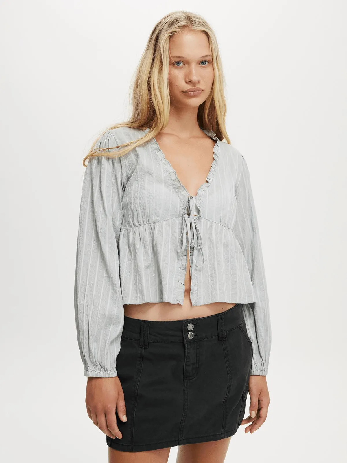 Women's Cotton On Grey Boho Blouse
