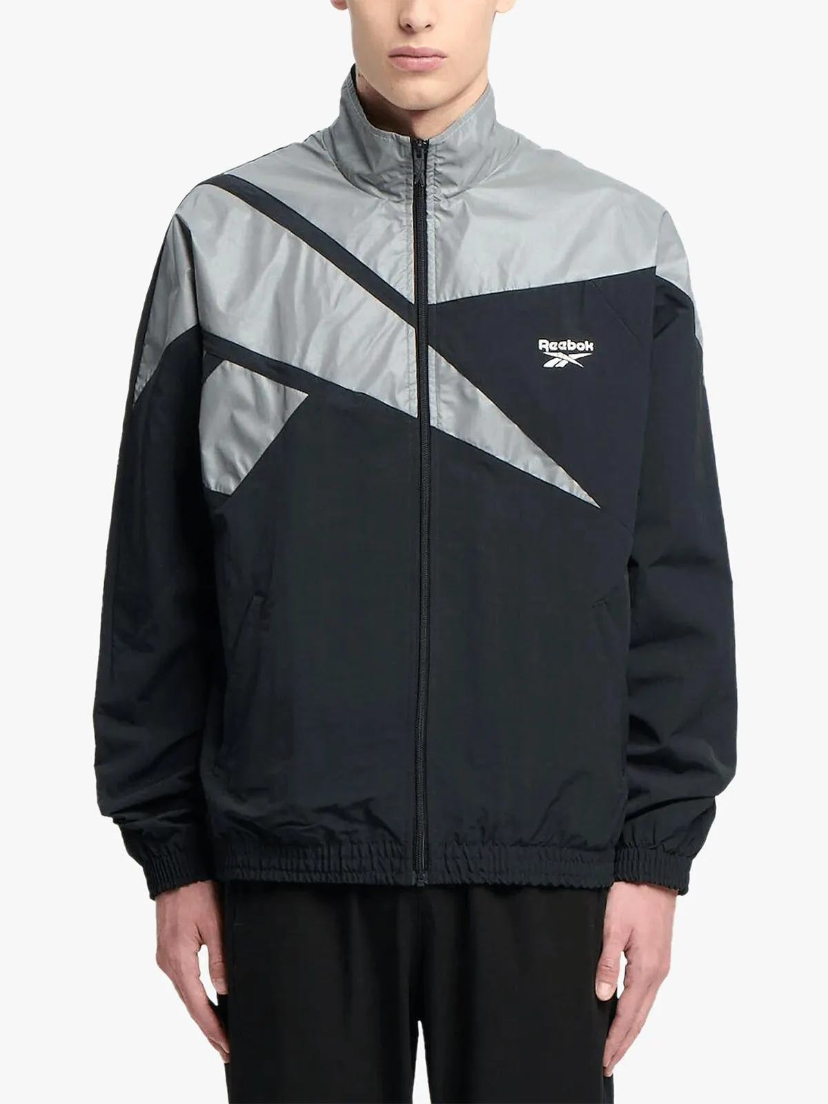 Reebok Men's Sportcode Black/Grey Track Jacket