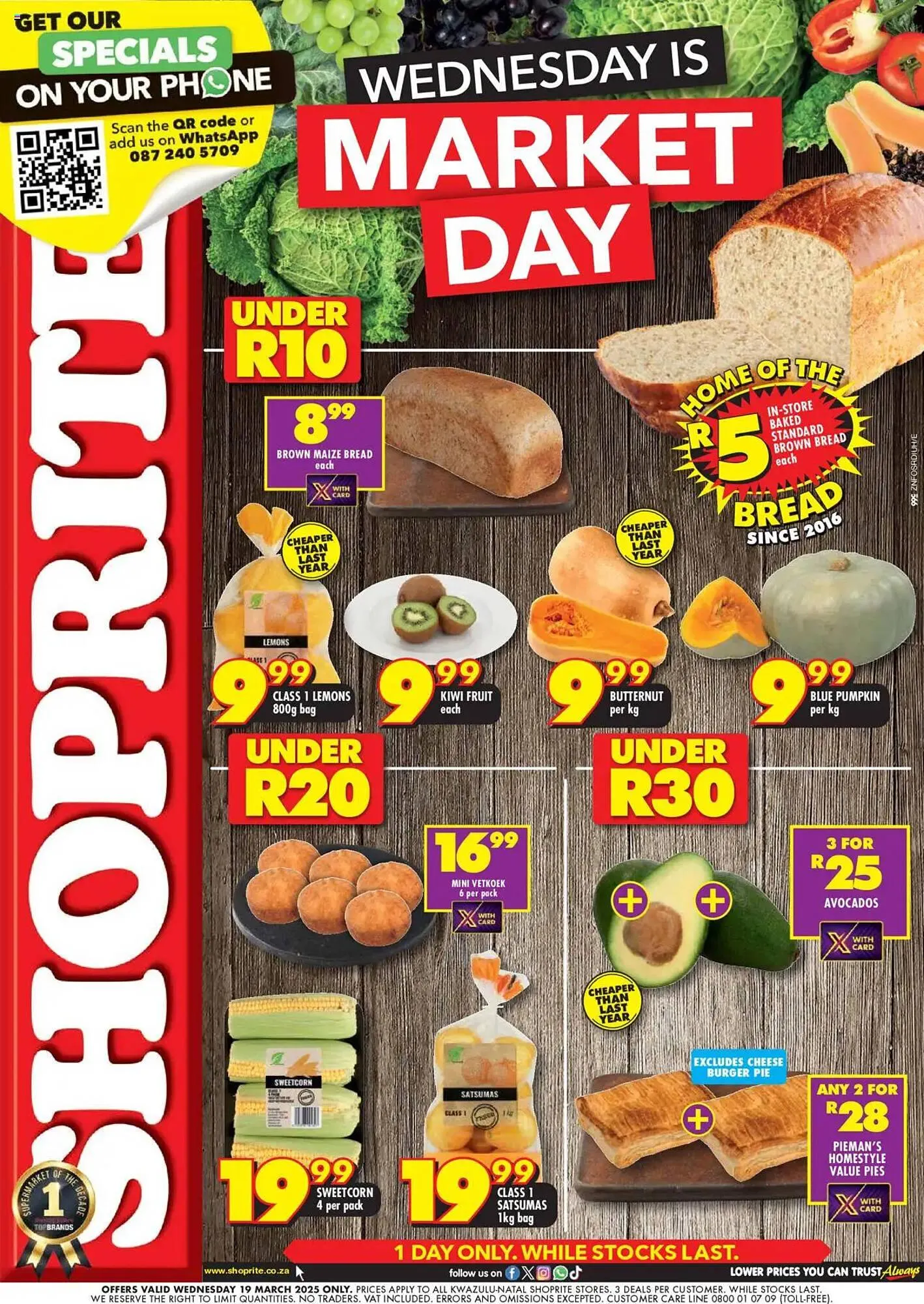 Shoprite catalogue from 19 March to 19 March 2025 - Catalogue Page 1