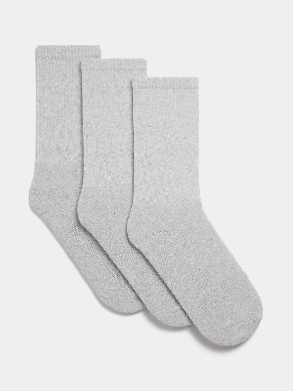 Exact Men's Grey Rib Ankle Socks