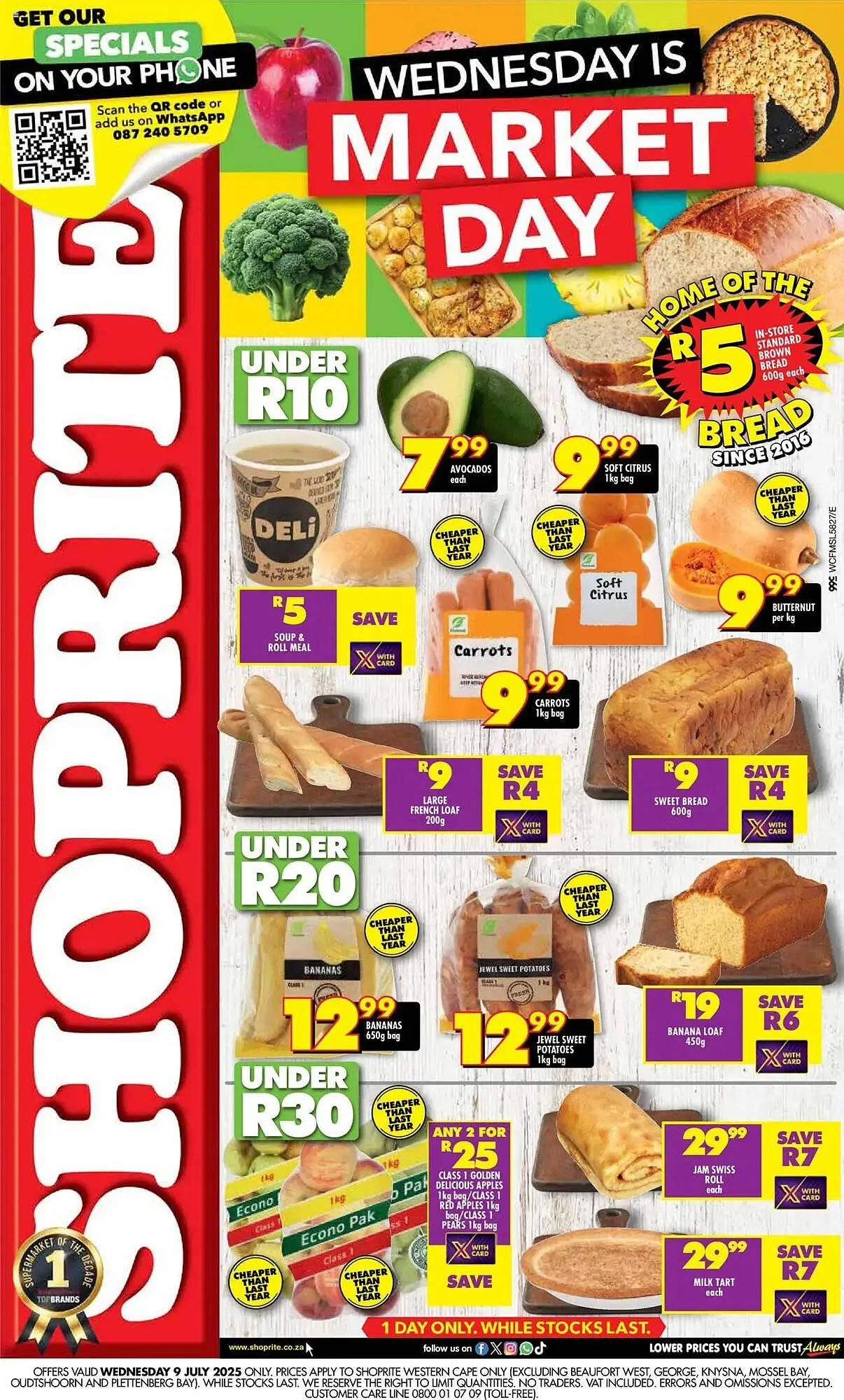 Shoprite catalogue from 9 July to 9 July 2025 - Catalogue Page 1