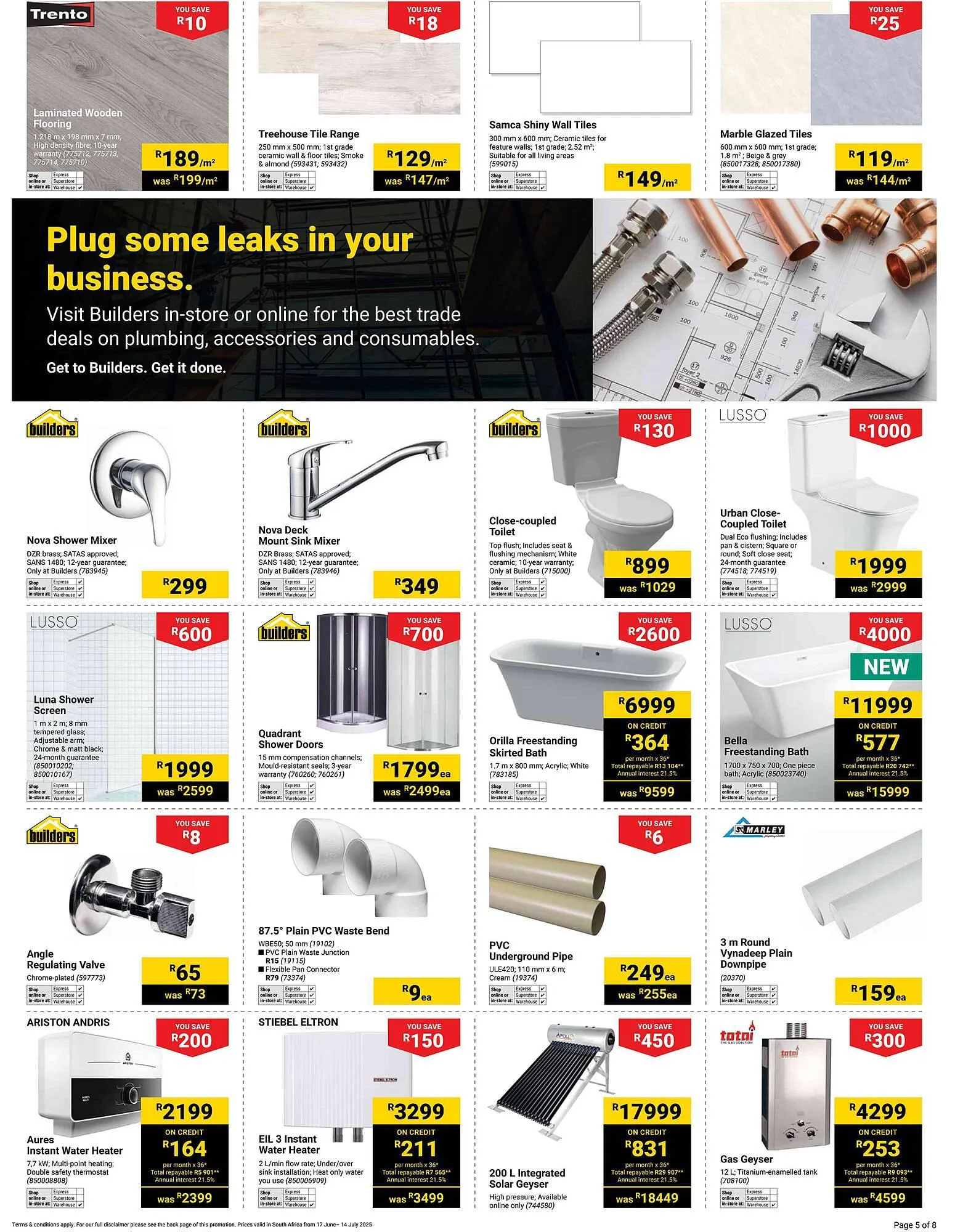 Builders Warehouse catalogue from 17 June to 14 July 2025 - Catalogue Page 5
