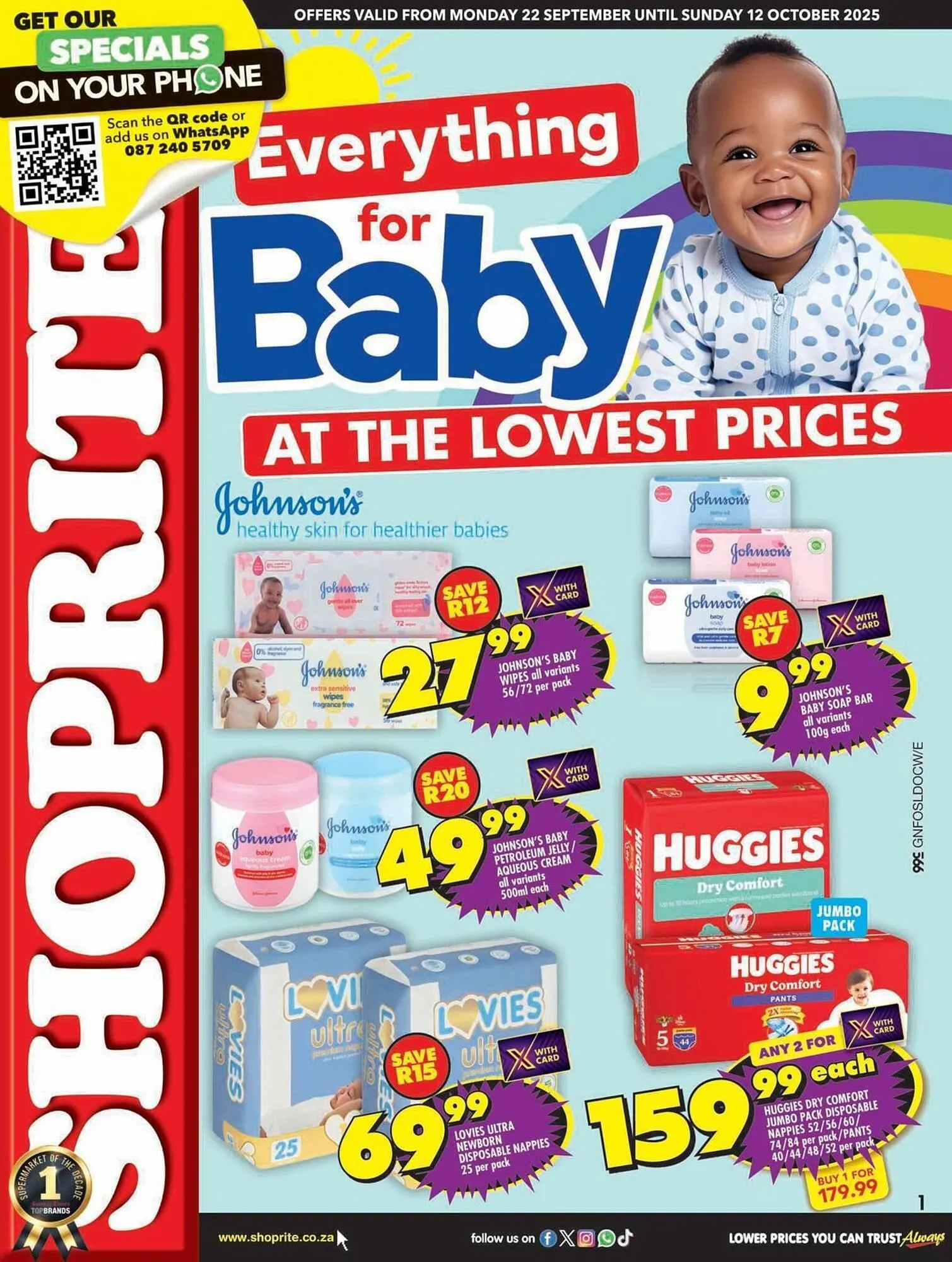 Shoprite catalogue from 22 September to 12 October 2025 - Catalogue Page 1
