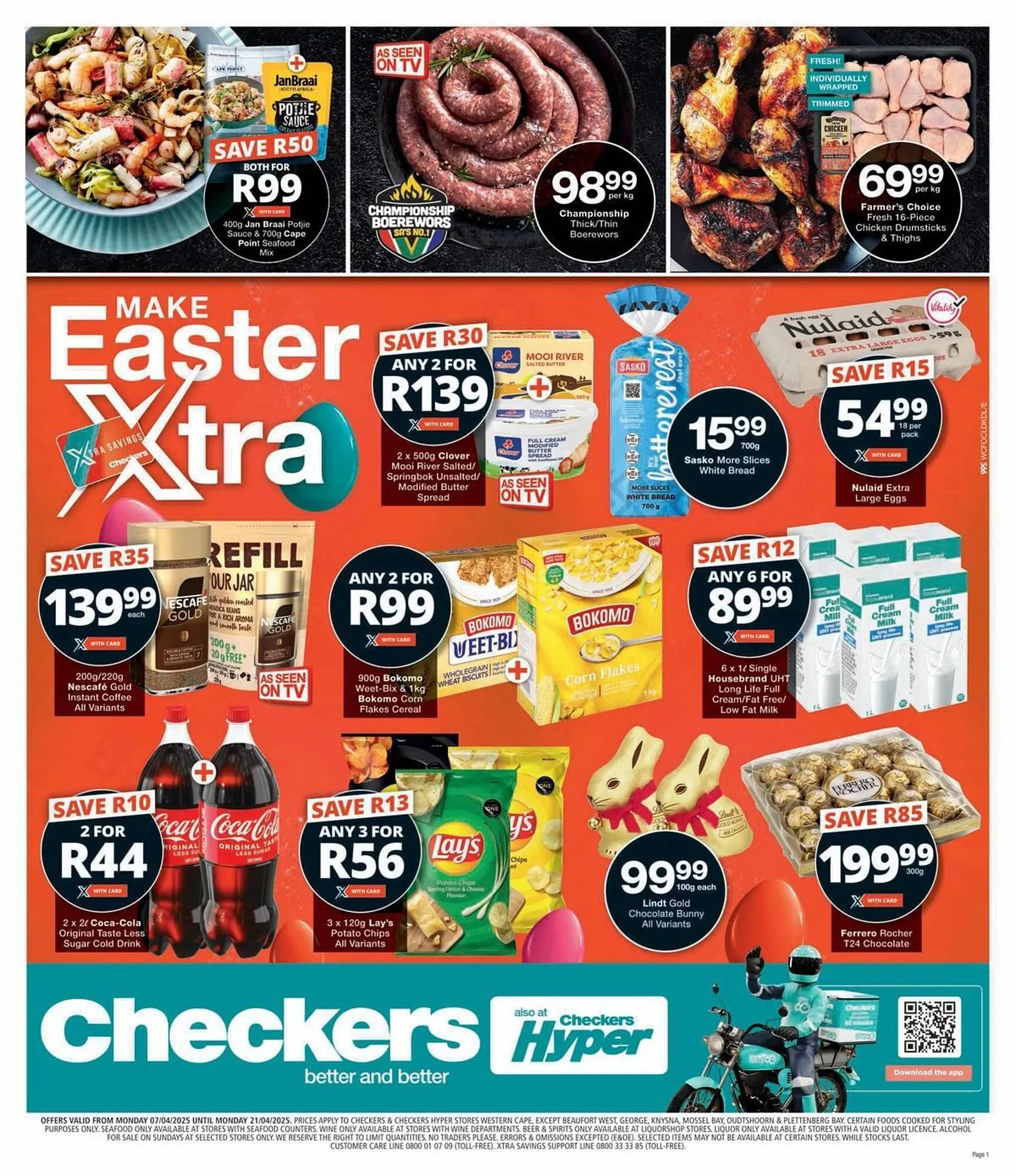 Checkers catalogue from 7 April to 21 April 2025 - Catalogue Page 1