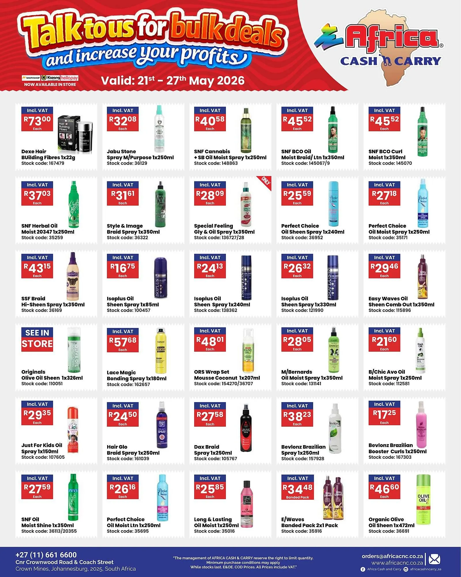 Africa Cash and Carry catalogue from 21 May to 27 May 2026 - Catalogue Page 1