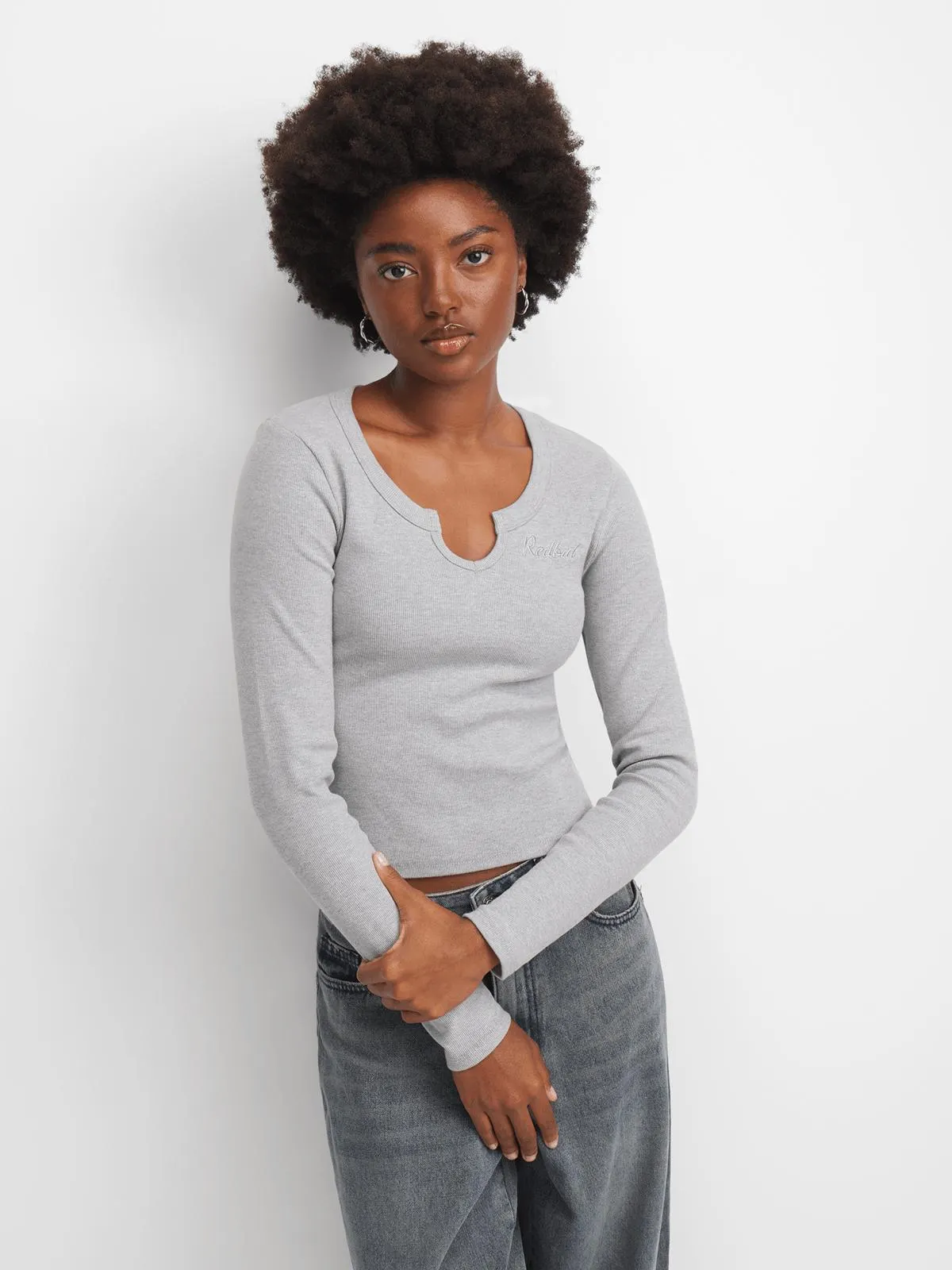 Redbat Classics Women's Grey Melange Top