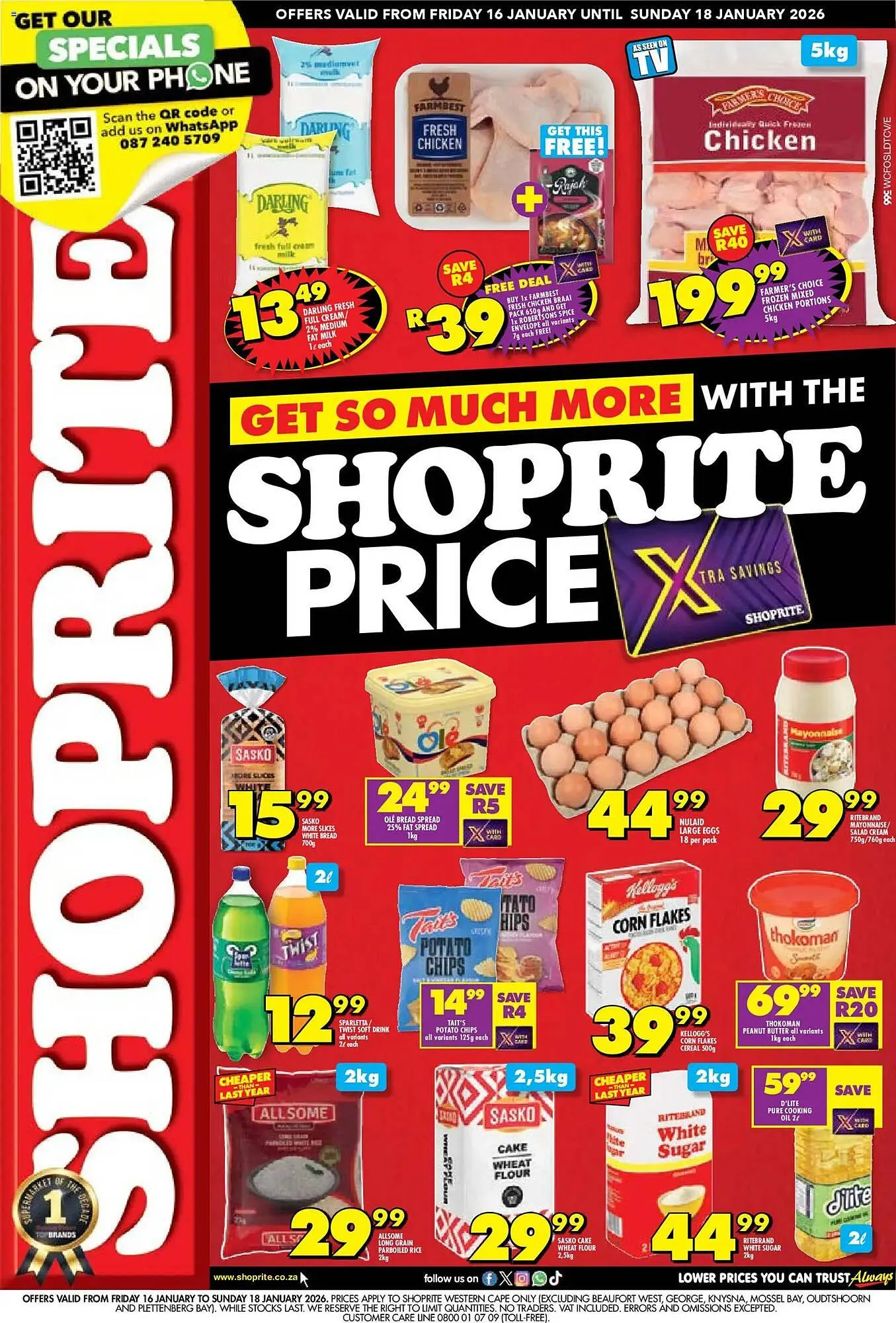 Shoprite catalogue from 16 January to 18 January 2026 - Catalogue Page 1