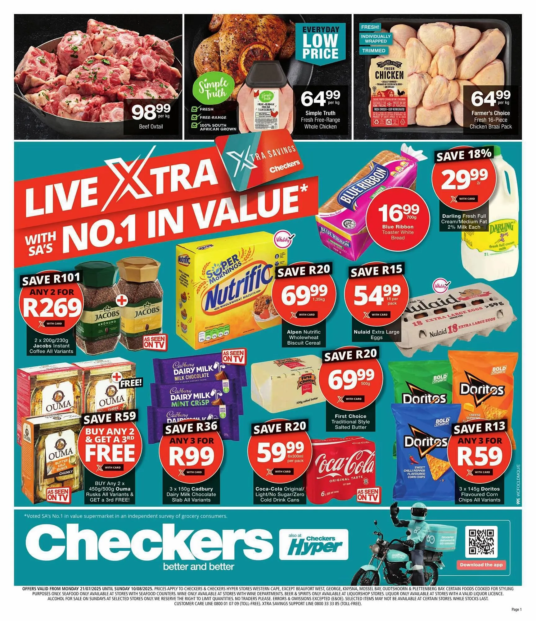 Checkers catalogue from 21 July to 10 August 2025 - Catalogue Page 1