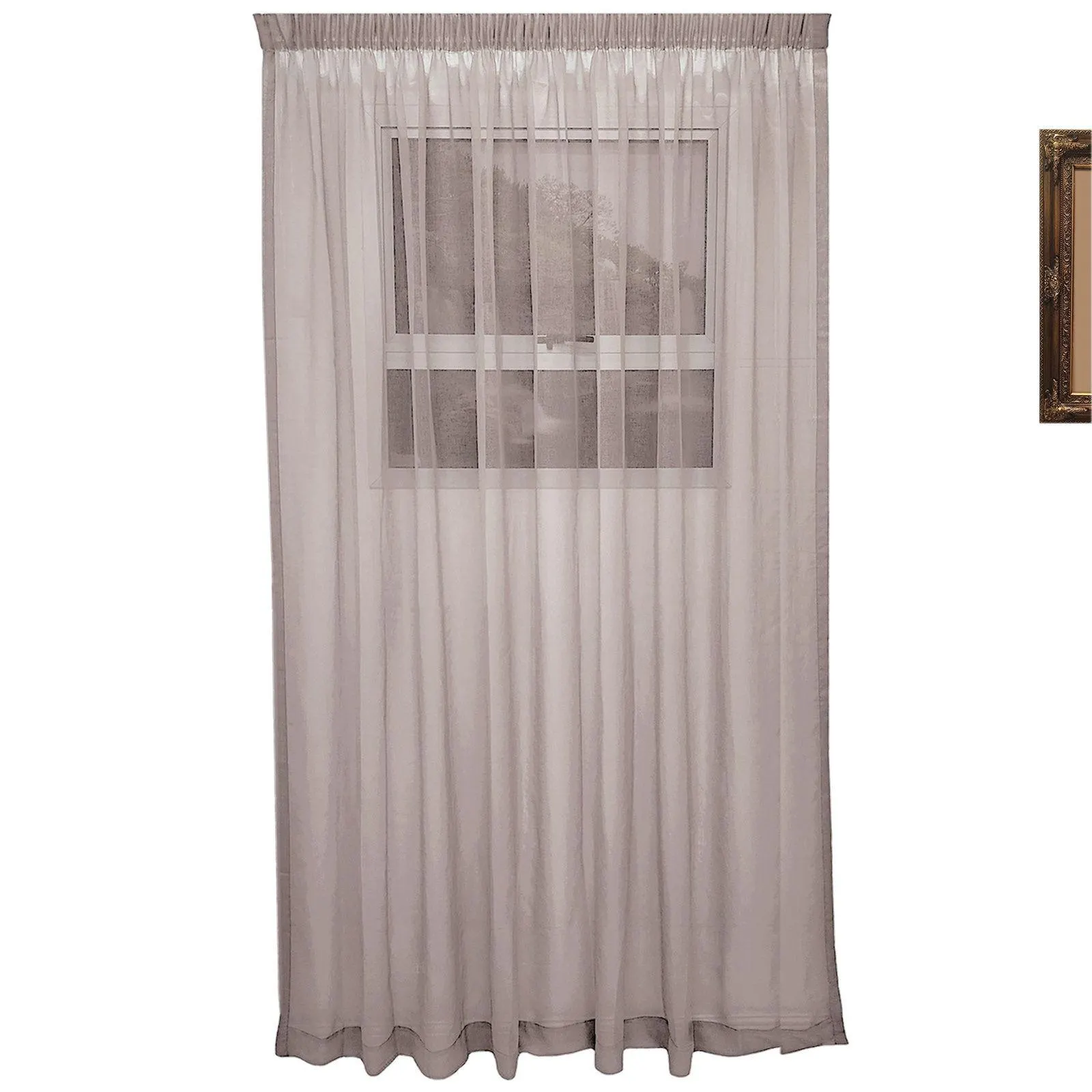 Matoc Designs Curtain -Mystic Voile -Cinnamon -Taped - 500cm W x 250cm H