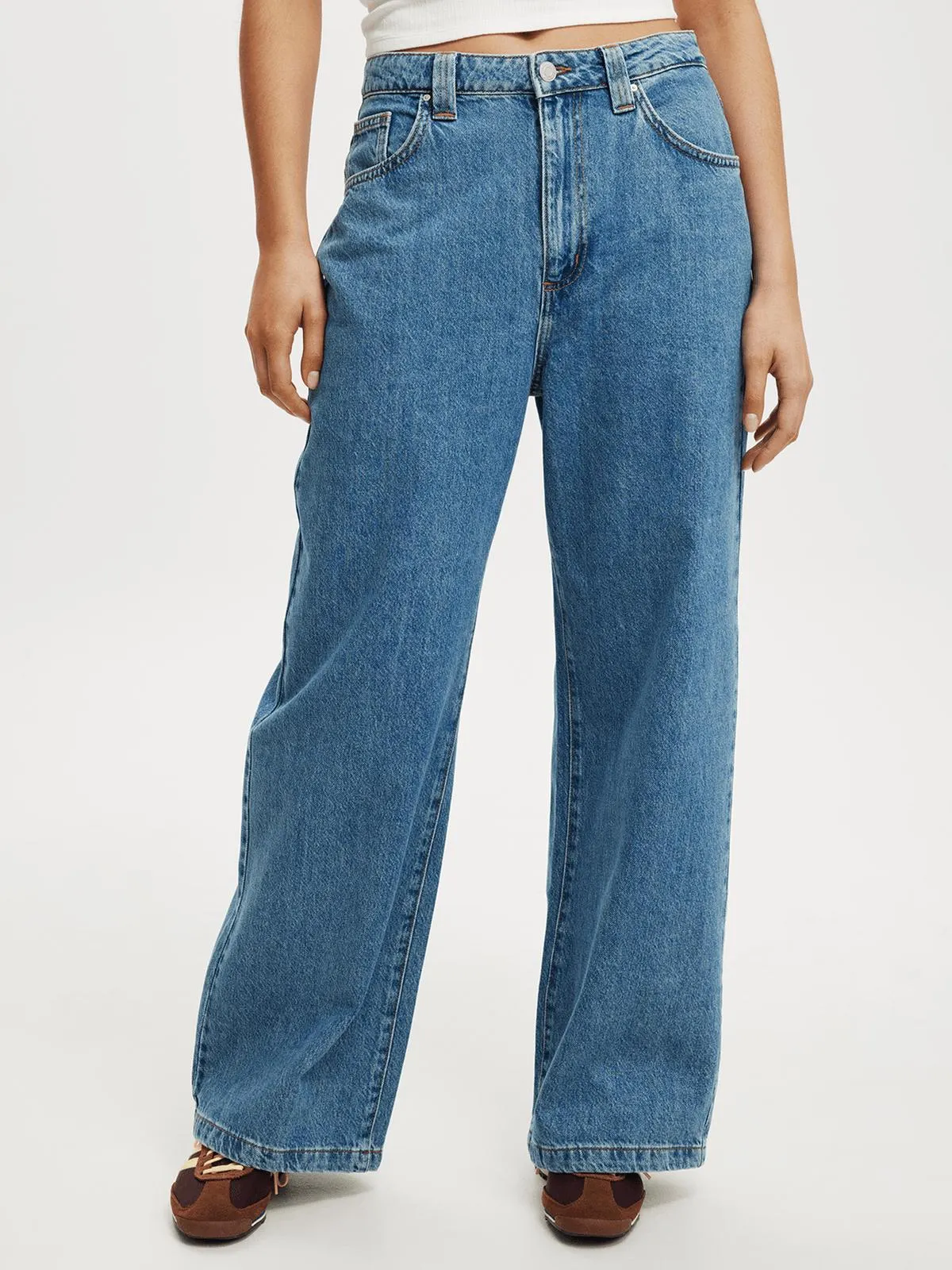 Women's Cotton On Blue Super Baggy Jeans