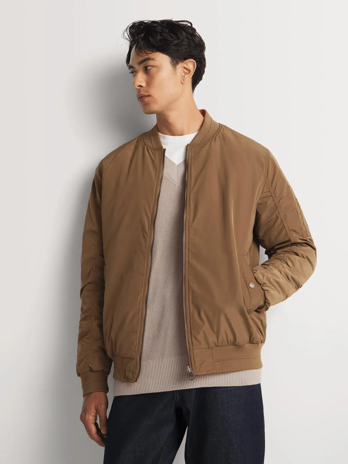 Men's Markham Reversible Brown/Orange Bomber Jacket