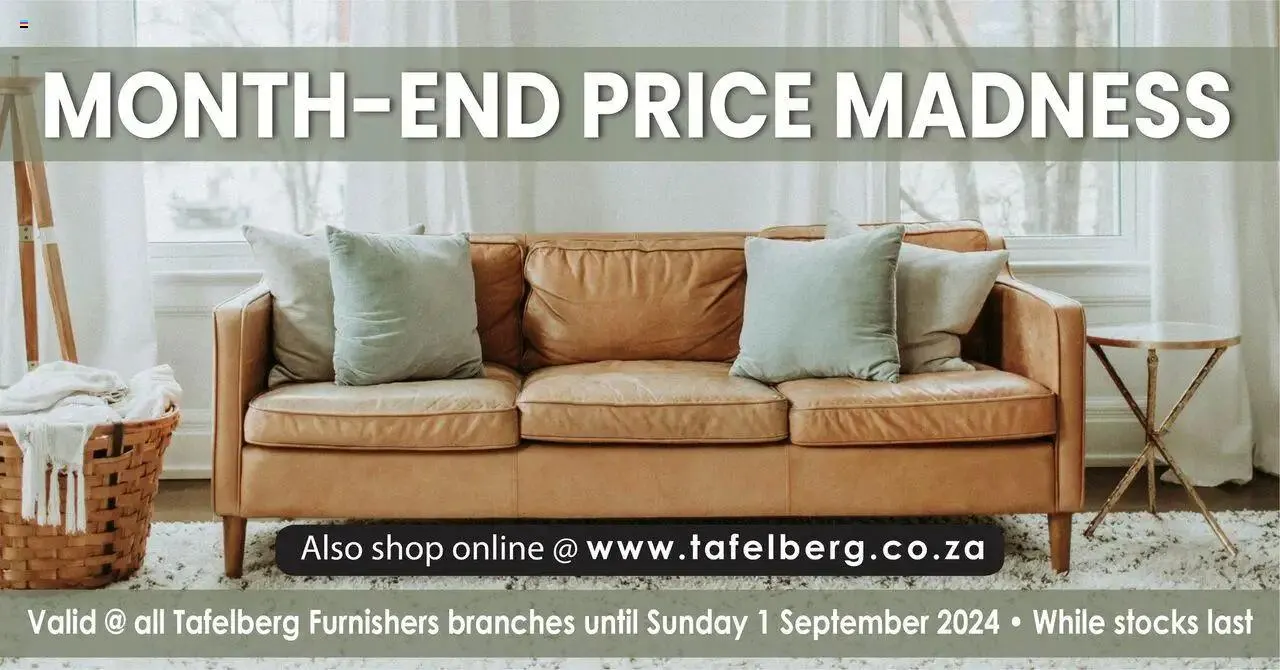 Tafelberg Furnishers Specials from 23 August to 1 September 2024 - Catalogue Page 1
